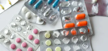 Blister packs of tablets and capsules, the kind of medicines sadqa pays for